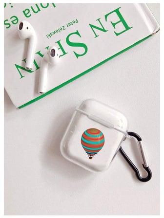 Balloon Paint Art Case With Anti Lost Keychain For Apple AirPods 1 And 2 Multicolour
