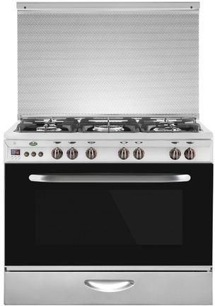 Kiriazi 9604 Gas Stainless Steel Cooker With Fan - 5 Burners