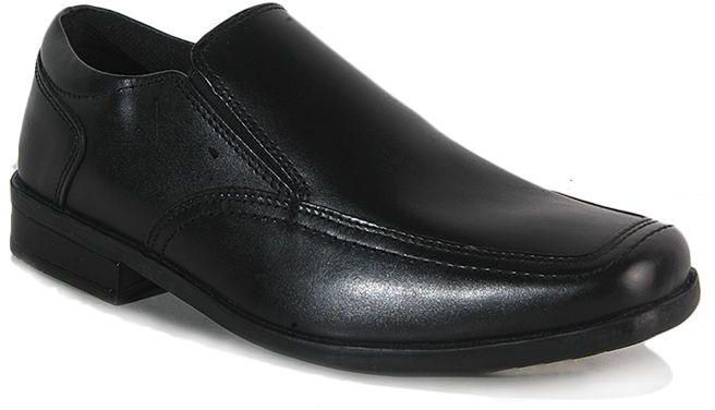 TU Boys Leather Shoes - Black