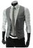 Jys Fashion Korean Style Waistcoat Men (Grey)