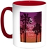Enjoy The Summer Time Printed Coffee Mug Red/White/Purple 11 ounce