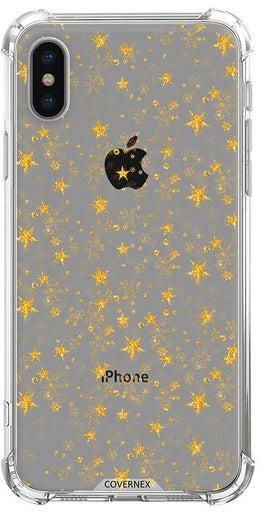 Shockproof Protective Case Cover For Apple iPhone X Golden Stars