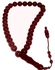 سبحة تراب كهرمان احمر دائرية الشكل  33 حبه مع كركوشة بنفس الفصوص