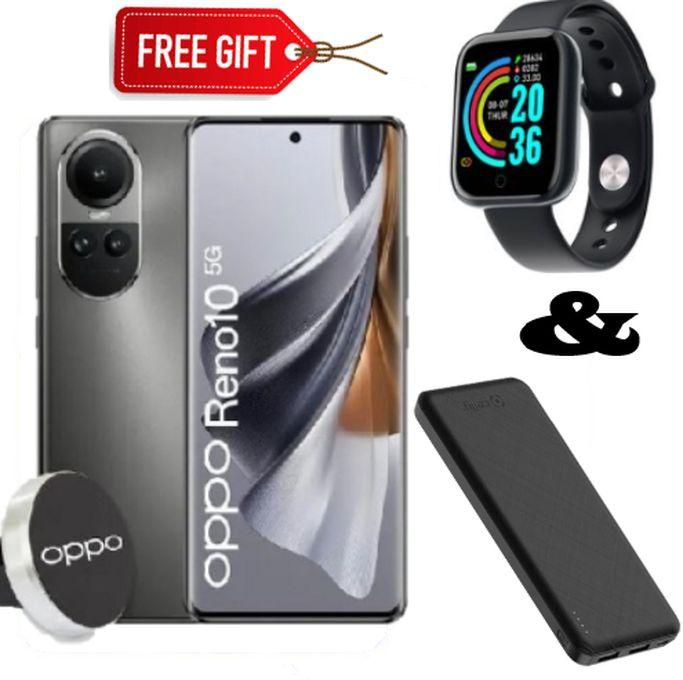 Oppo Reno 10 5G, 6.7'', 8GB + 256GB, 64MP, (Dual Sim) 5000mAh + Smart Watch & Power Bank