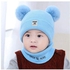 Fashion Baby Hat And Scarf Set 0-12 Months - Blue