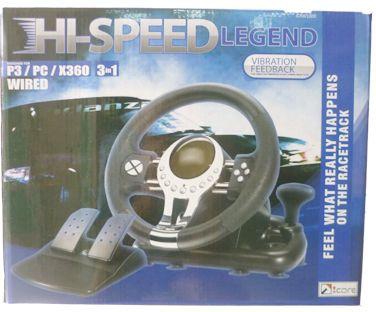 iCore Hi-Speed Racing Wheel For Xbox 360, PS3, PC