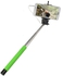 Extendable Selfie Wired Stick Phone Holder Remote Shutter Monopod For iPhone IOS Samsung - Green