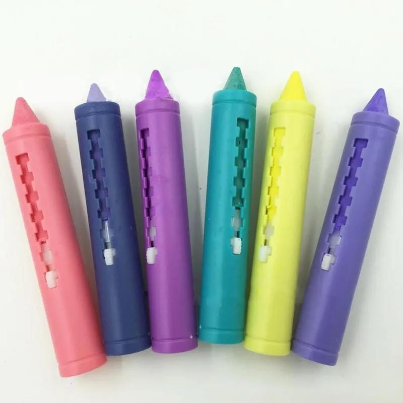 6pcs/set Bathroom Crayons Washed Color Easy To Erase Art Crayons Pen Graffiti Painting Painting Supplies Creative For Kids Gift
