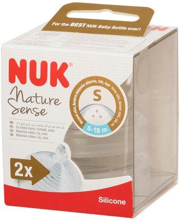 Nature Sense Silicone Baby Bottle Teat, 6 To 18 Months, 2 Pieces- Size S