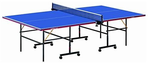 Marshal Fitness 12606 Table Tennis Table Ping Pongâ Tableâ  Foldable-Indoorâ  With Post And Net, Blue