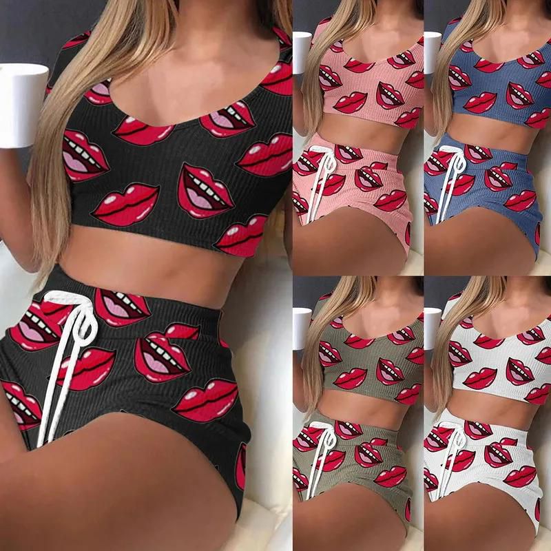 2022 New 2-Piece Set Of European, American And African Fashion Pajamas set Home Clothes High Quality Pajamas Fashion Comfortable Pajamas Fun Pajamas Set Fashion Comfortable Fashion