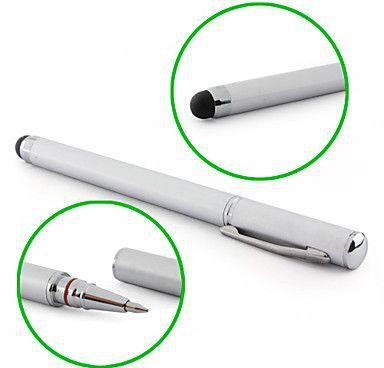 Silver Metal Ball pen with capacitative Touch Screen Stylus for Samsung Galaxy Mega