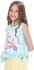 Ktk Turquoise Sleeveless T-shirt With Print For Girls