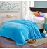 Solid Color Soft Blanket Cotton Blue 200x230centimeter