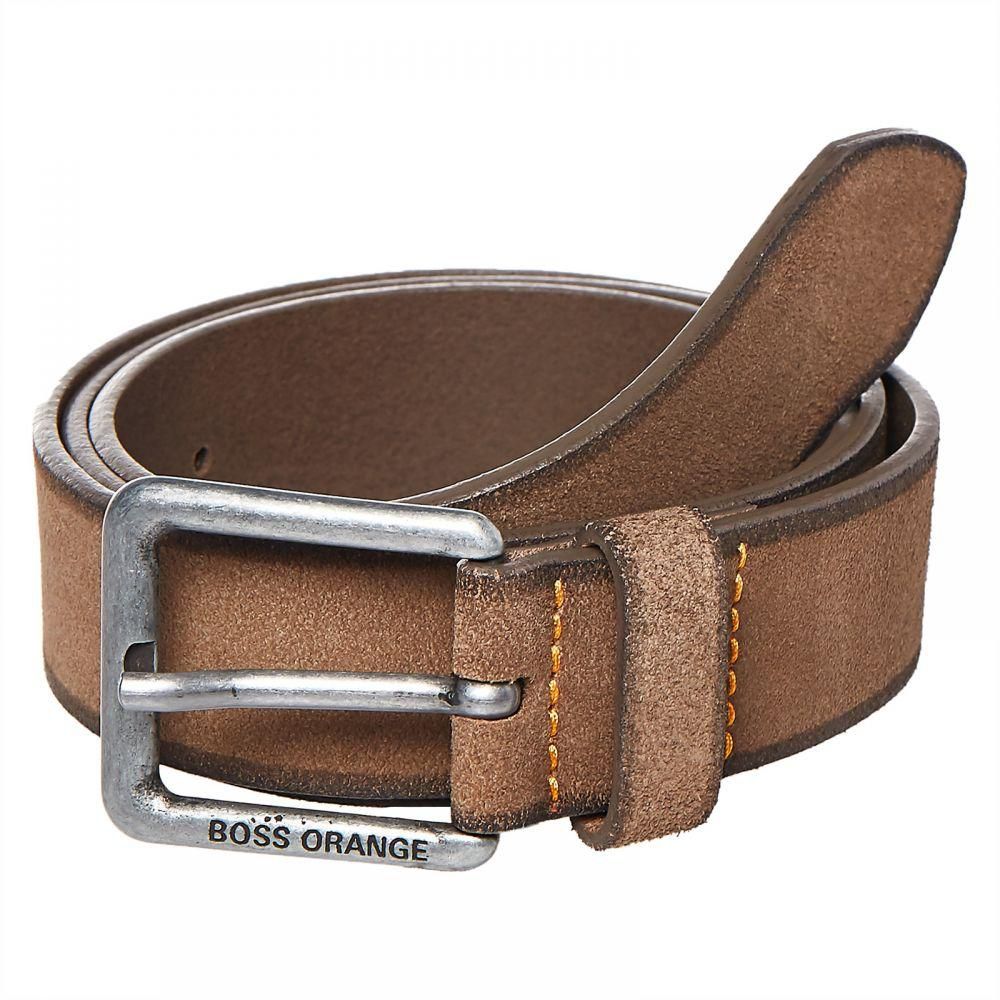 Hugo Boss Leather Belt for Men - Pastel Brown, 38 Inch
