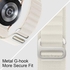 Alpine Loop 22mm متوافق مع Samsung Galaxy Watch 3 45 / Watch 46 / Gear S3 ، حزام نايلون رياضي متين مع تيتانيوم G Hook White Color