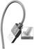 VRS ديزاين كيبل شحن USB-C [1 متر] USB 3.0 نوع C الى USB-A للشحن السريع متوافق مع سامسونج ونينتندو سويتش وهواوي وسوني ونوكيا وون بلس وجوجل والمزيد - فضي داكن
