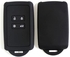 غطاء حماية سيليكون لمفتاح التحكم عن بعد للسيارة متوافق مع مفتاح التحكم عن بعد الذكي ذو 4 أزرار، قطعتان، أسود