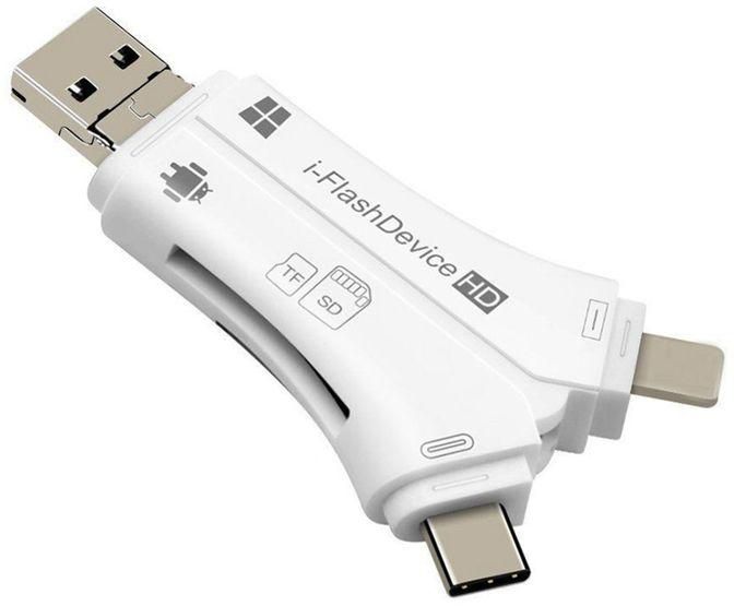 4 In 1 I Flash Drive Usb Micro-Sd&Tf Card Reader Adapter For Iphone 5 6 7 8 For Ipad Macbook