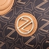 Zeneve London S225 Monogram Looped Monogram Satchel Bag For Women - Dark Brown