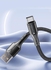 Yesido CA97 2.4A USB to Type-C Braided Charging Data Cable with Indicator Light, Length:1.2m(Black)