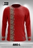 A003 Batik Songket Sublimation Round Neck Long Sleeve Tshirt - 10 Sizes (As Picture)