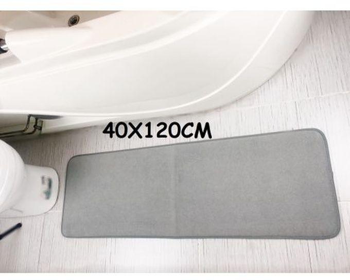 40X120cm Memory Foam Water Absorbent Floor Mat Mate Grey