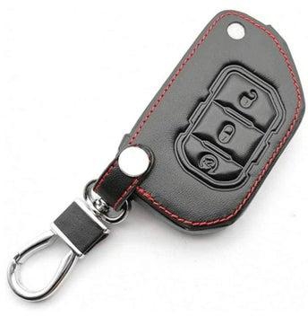 Leather Car Keys Cover Key Holder Bag Case 3 Buttons Folding Wallet Car Accessories Interior,For Jeep Wrangler JL 2018