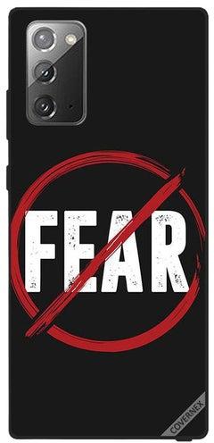 غطاء حماية واقٍ لهاتف سامسونج جالاكسي نوت 20 بطبعة تحمل عبارة "No Fear"