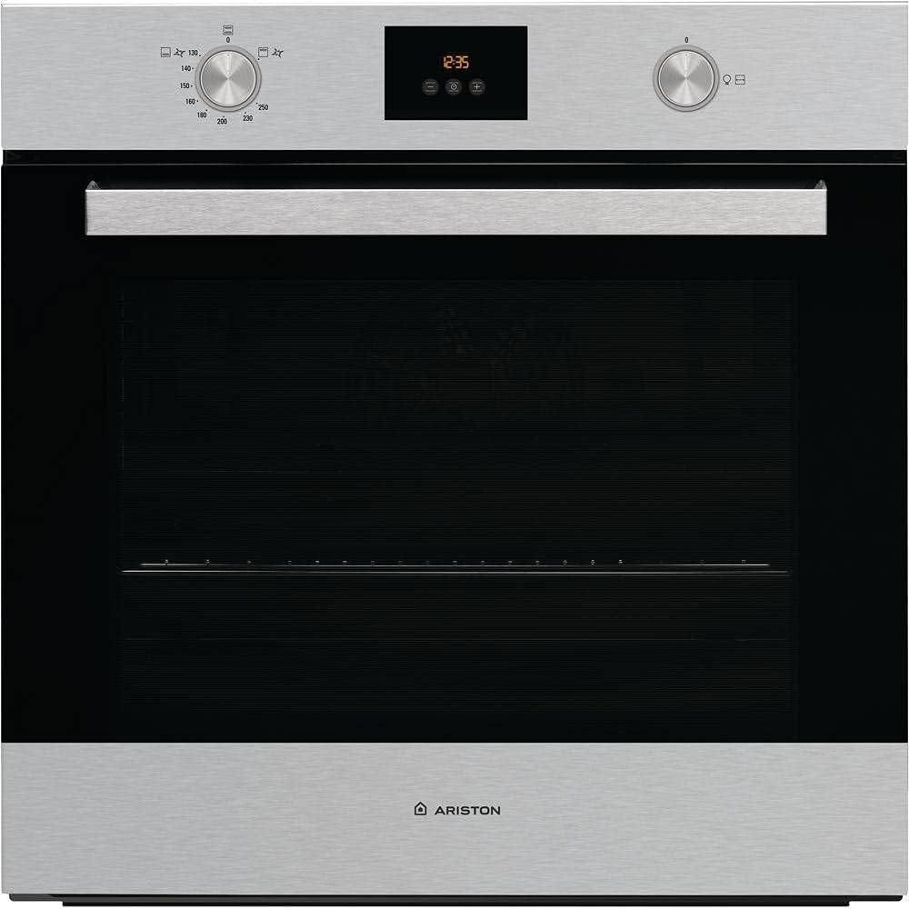 Get Ariston GF3-41IX-A Built-In Gas Oven With Gas Grill, 60 Cm, Stainless Steel - Silver Black with best offers | Raneen.com