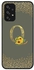 Rugged Black edge case for Samsung Galaxy A13 (LTE/4G) Slim fit Soft Case Flexible Rubber Edges Anti Drop TPU Gel Thin Cover - Custom Monogram Initial Letter Floral Pattern Alphabet - Q (Olive Green )