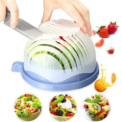 Quick Salad Maker Salad Cutter Bowl Kitchen Gadget Vegetable Fruits Slicer Chopper Washer And Cutter