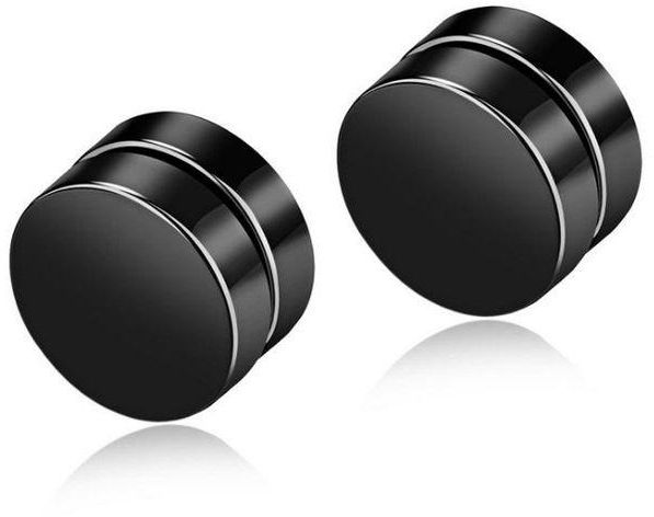 Trendy Black Non Piercing Magnetic Earrings Available In 4mm,6mm&8mm