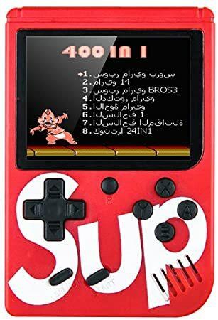 Generic Sup Game Box 400 In 1 Games Retro Portable Mini Handheld Game Console 3.0 Inch Kids Game Player (Red)