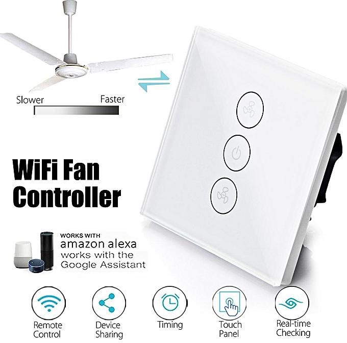 Generic 3pcs 86mm Wifi Smart Fan, Wifi Ceiling Fan Control