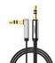 Ugreen Slim Thin 3.5 mm Audio Auxiliary Flat Cable 3 Metres Male to Male 90 Degree Right Angle - Black