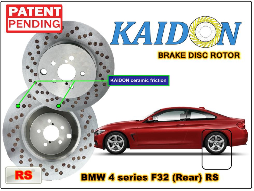 Kaidon-Brake BMW 420i F32 Disc Brake Rotor (REAR) type "RS" spec