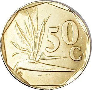 50 سنت دولة جنوب افريقيا سنة 1995