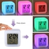 YOMNA LED Kids Alarm Clock, 7 Colors Changing Night Light Cube Digital Clock With Time, Date, Temperature, Sleeping Function, Battery Operated Digital Clock For Kids, Teens, Girls
