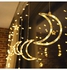 Ramadan Crescent Moon Star Curtain LED Fairy Lights Yellow 3.5meter