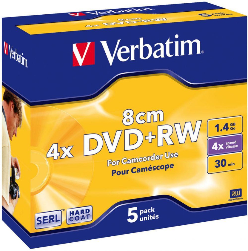 Verbatim 43666 5 Pack 1.4GB DVD RW Jewel Case