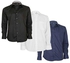 Fashion Black, White, and Navy Blue Long Sleeved Formal Shirts -Normal Fitting/High Quality