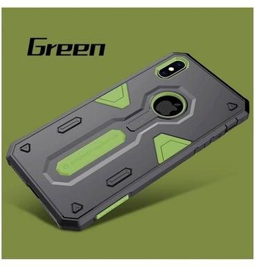 Protective Snap Case For Apple iPhone XS Max Black/Green