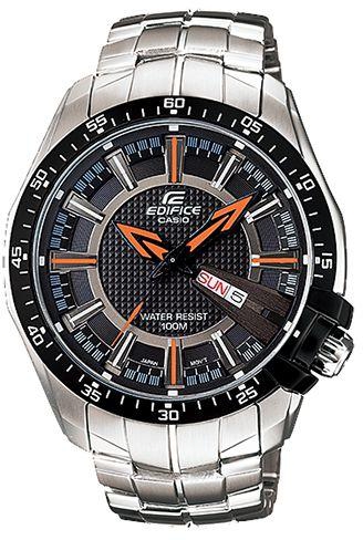 Casio EF-130D-1A5 Stainless Steel Mens Watch Black Dial