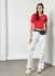 Mabel Cropped Top Chinese Red