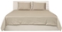 Hotel Linen Klub Double Bed Sheet 3pcs Set , 100% Cotton 250Tc Sateen 1cm Stripe, Size: 220x240cm + 2pc Pillowcase 50x75cm , Stone