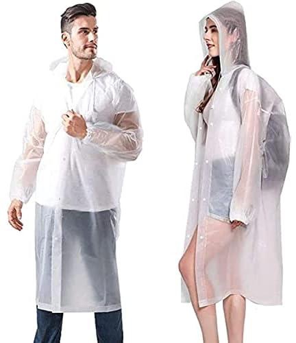 ELECDON Rain Poncho for Adults, 1 Pack Rain Poncho for Women and Men Reusable Raincoat Jacket Packable Raincoat for Family Fishing Travel Emergency no PVC with Hood and Elastic Sleeveng