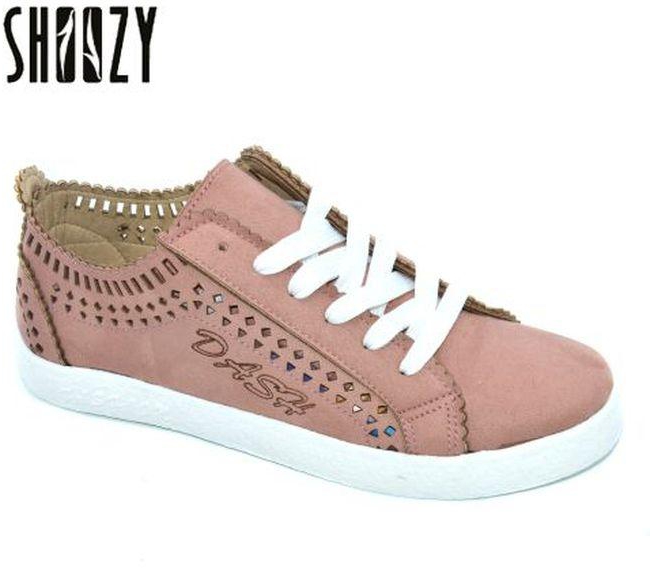 Shoozy Women Suede Shoes - Pink Glam
