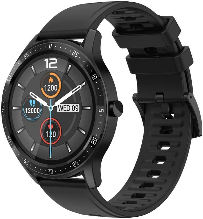 Full Touch Screen Round Watch With Heart Rate Monitor Black