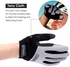 Enkeeo Cycling Gloves Full Finger-XL-Black-BLACK